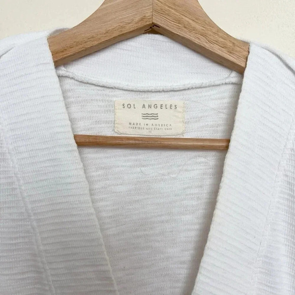 Anthropologie Womens Medium Sol Angeles Deep V-Neck  Tunic White - Picture 11 of 15